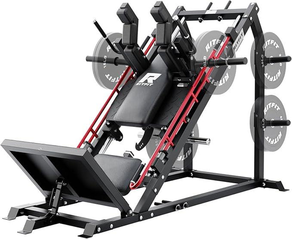 Ritfit GAZELLE PRO 3-In-1 Leg Press and Hack Squat Machine for Comprehensive Lower Body Workout