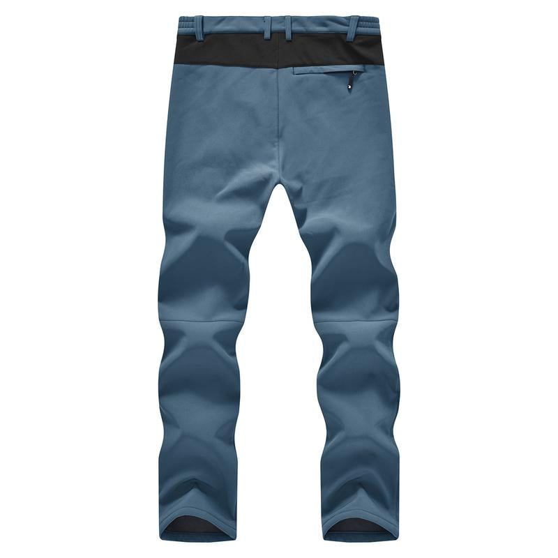 GOPUNE Men'S Waterproof Trousers Softshell Fleece Lined Outdoor Walking Warm Thicken Hiking Ski Pants with Zip Pockets