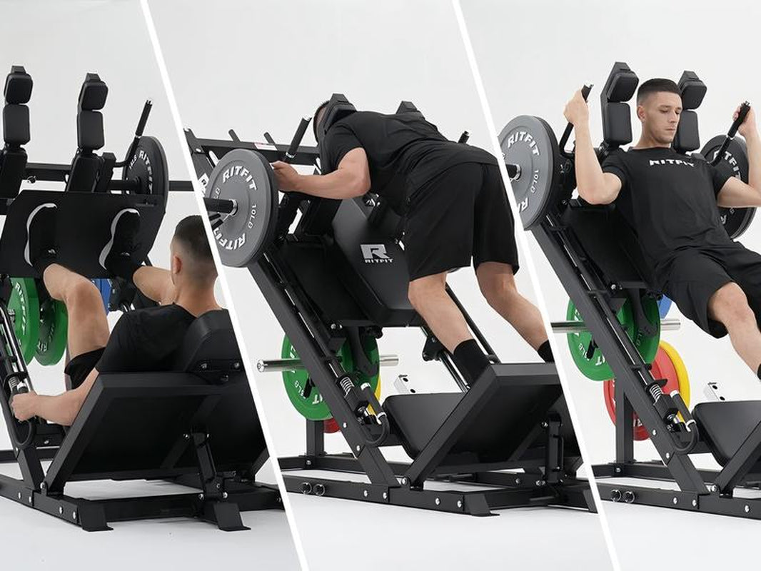 Ritfit GAZELLE PRO 3-In-1 Leg Press and Hack Squat Machine for Comprehensive Lower Body Workout