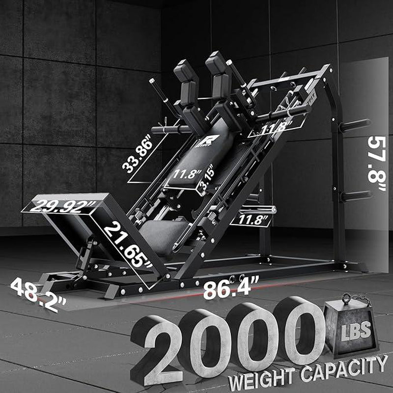 Ritfit GAZELLE PRO 3-In-1 Leg Press and Hack Squat Machine for Comprehensive Lower Body Workout