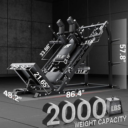Ritfit GAZELLE PRO 3-In-1 Leg Press and Hack Squat Machine for Comprehensive Lower Body Workout