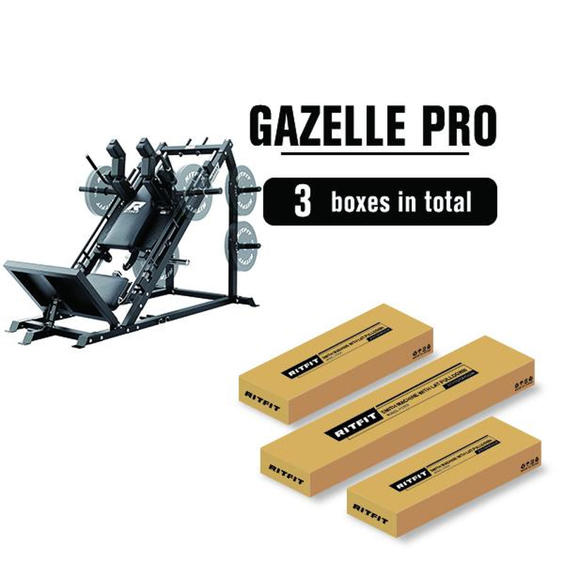 Ritfit GAZELLE PRO 3-In-1 Leg Press and Hack Squat Machine for Comprehensive Lower Body Workout