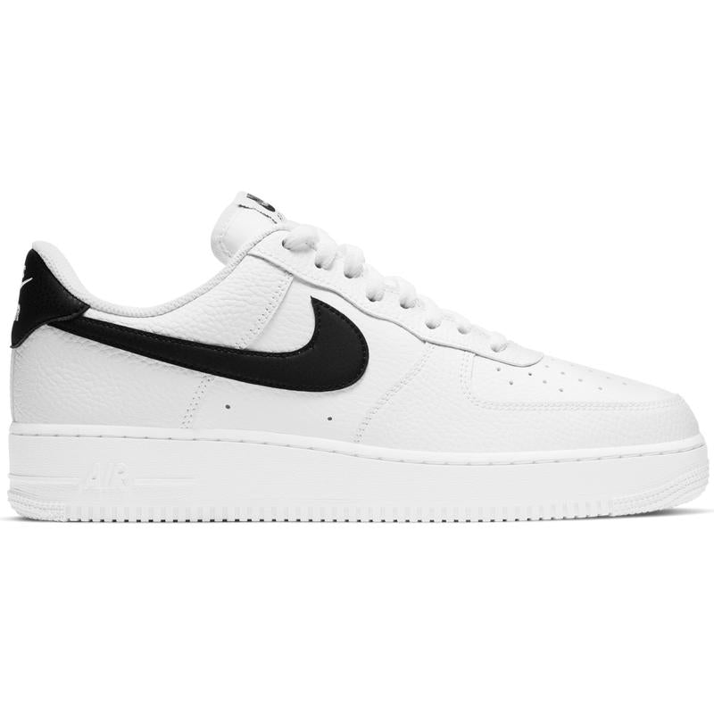Nike Air Force 1 '07 Men'S Sneaker, White with Black Detailing, Classic Design, Comfortable Fit