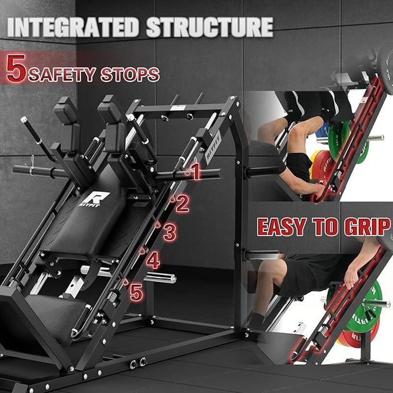 Ritfit GAZELLE PRO 3-In-1 Leg Press and Hack Squat Machine for Comprehensive Lower Body Workout