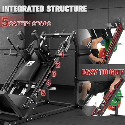 Ritfit GAZELLE PRO 3-In-1 Leg Press and Hack Squat Machine for Comprehensive Lower Body Workout