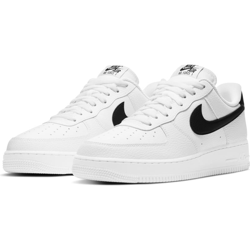 Nike Air Force 1 '07 Men'S Sneaker, White with Black Detailing, Classic Design, Comfortable Fit