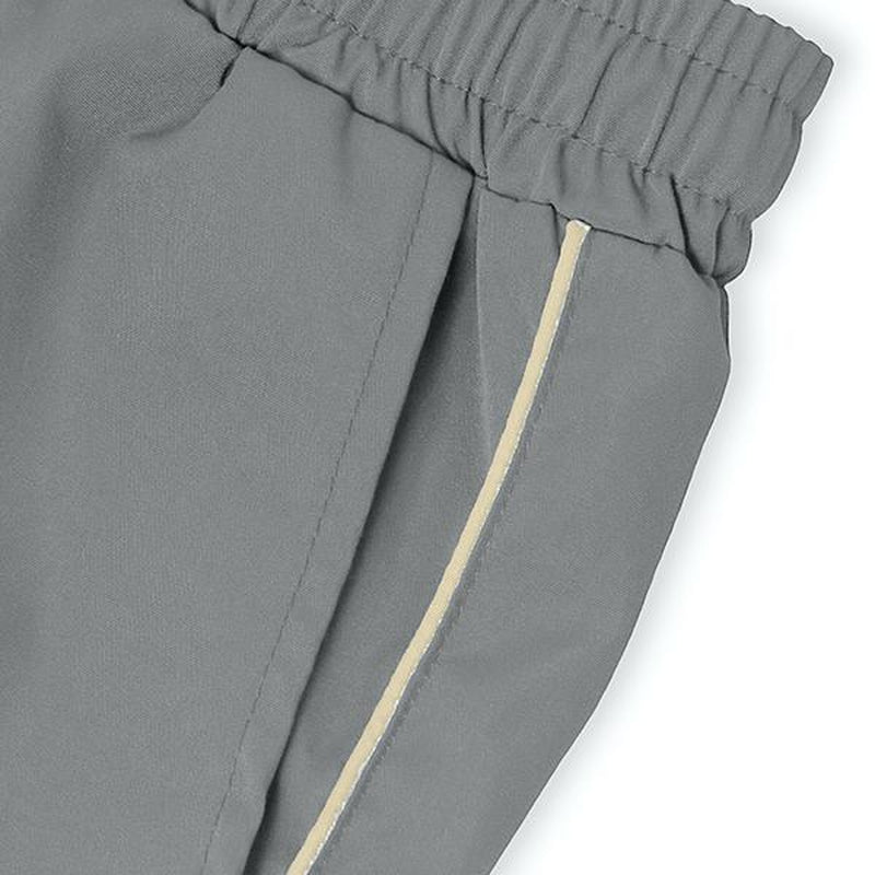 Loose Sports Pants Men'S Trousers Grey Side Stripes with Gold Accent Stripe Comfortable Design Athleisure Style Bottoms Athletic Bottoms Gymwear