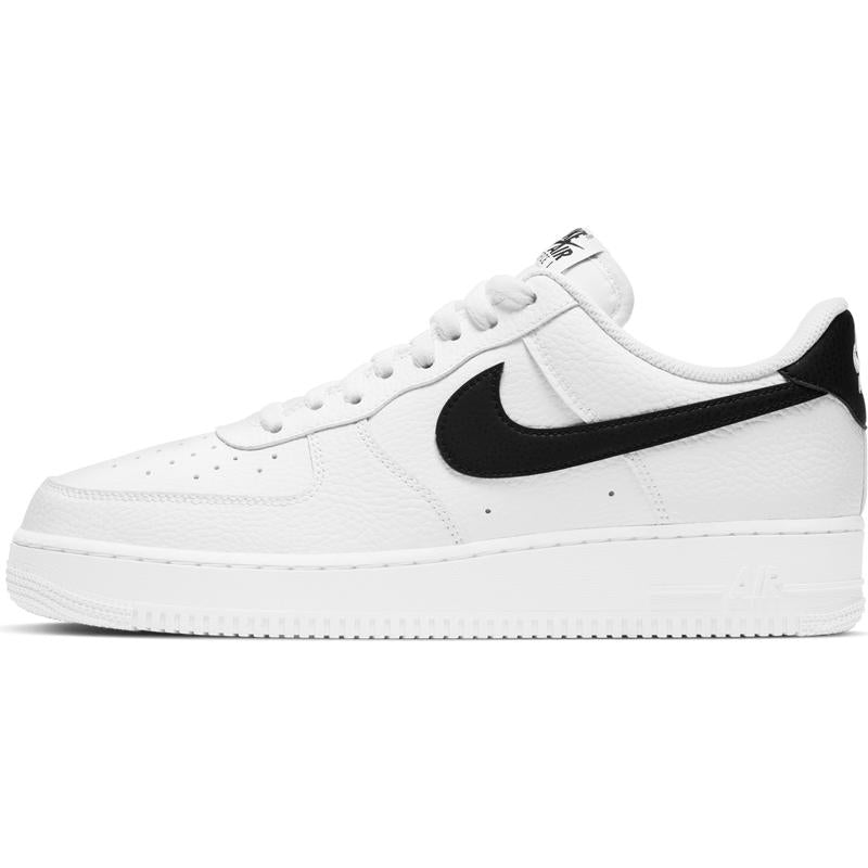 Nike Air Force 1 '07 Men'S Sneaker, White with Black Detailing, Classic Design, Comfortable Fit