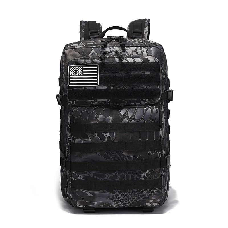 Fifarise 900D Oxford Military Tactical Backpack with MOLLE System, 45L Capacity, Padded Shoulder Straps, and Adjustable Waist Straps