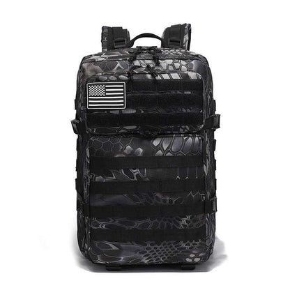 Fifarise 900D Oxford Military Tactical Backpack with MOLLE System, 45L Capacity, Padded Shoulder Straps, and Adjustable Waist Straps