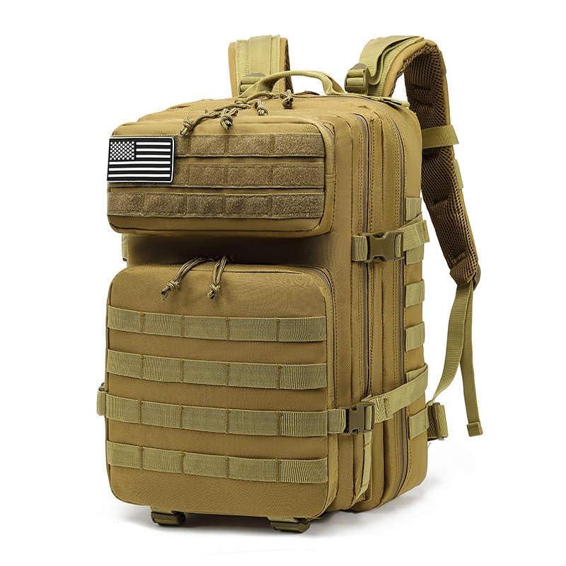 Fifarise 900D Oxford Military Tactical Backpack with MOLLE System, 45L Capacity, Padded Shoulder Straps, and Adjustable Waist Straps