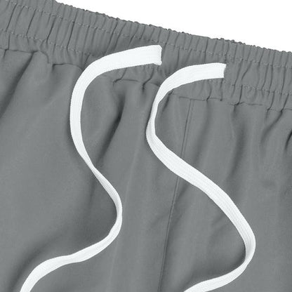 Loose Sports Pants Men'S Trousers Grey Side Stripes with Gold Accent Stripe Comfortable Design Athleisure Style Bottoms Athletic Bottoms Gymwear